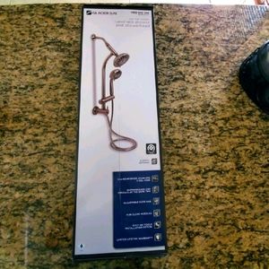 Wall bar combo handheld shower and showerhead